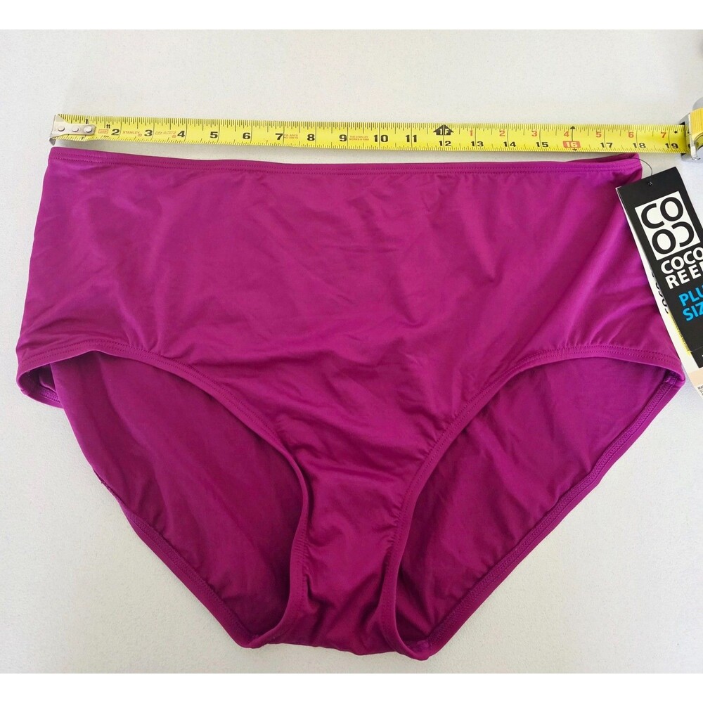 COCO REEF PLUS SIZED Dark Magenta 2-Piece Bathing Suit Sz 22/44C/2X NEW W/ TAGS - Picture 15 of 16
